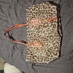 New cheetah print tote bag